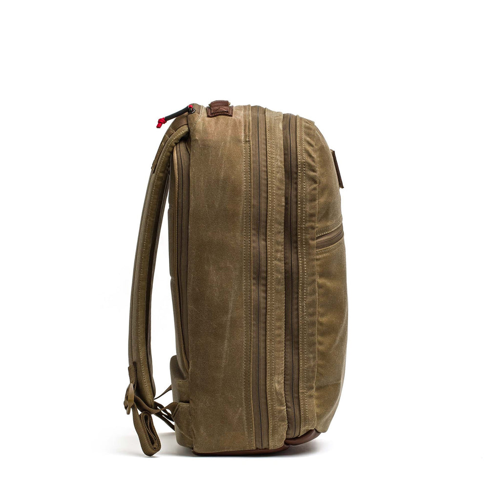 Double Compartment Bullet Ruck - Heritage Waxed Canvas - 18L