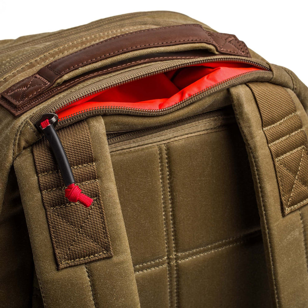 Double Compartment Bullet Ruck - Heritage Waxed Canvas - 18L - Storming Gravity